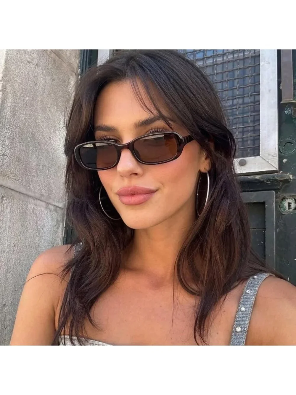 Trendy Y2K Small Pink Sunglasses for Women, Polarized UV400 Protection, Chic